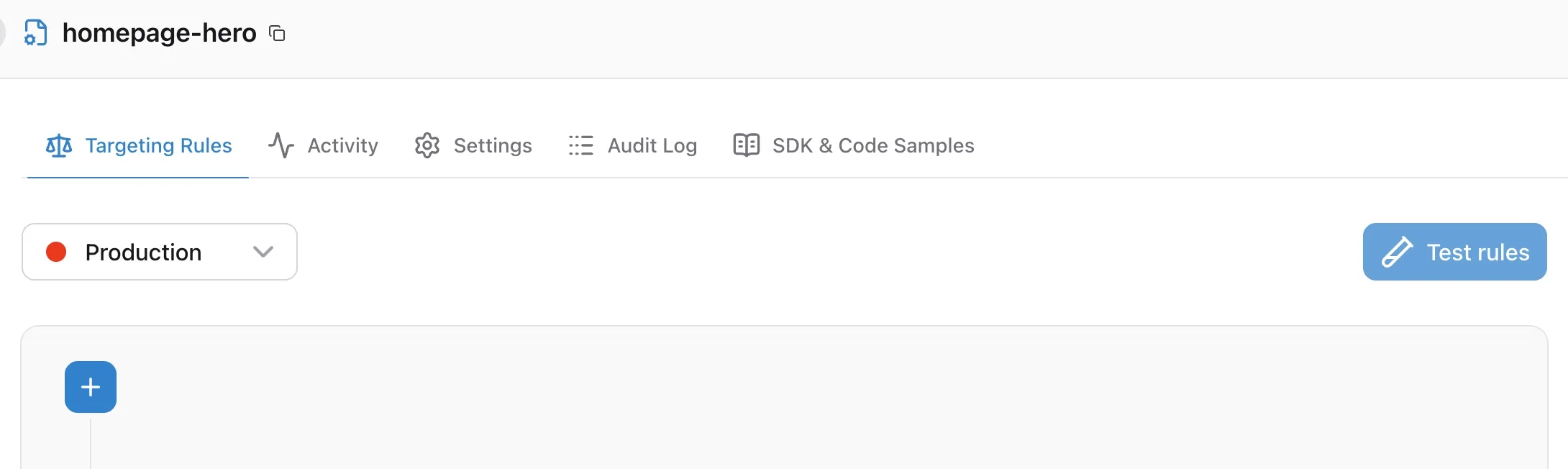 Test rules button